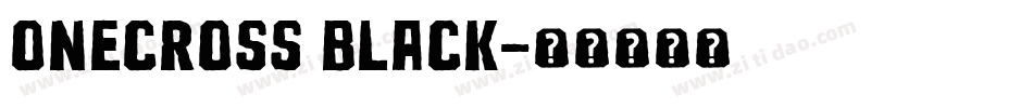 OneCross Black字体转换